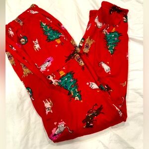 Joyspun Dog print Christmas Pajama Pants